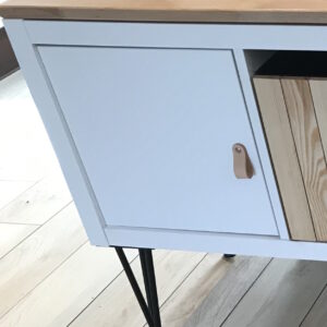 Skórzany uchwyt pasujący do mebli Ikea, 128 mm, beżowy